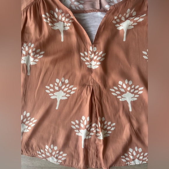 Anthropologie Dolan Alvia Peasant Top Peach Floral SZ S - Picture 2 of 7